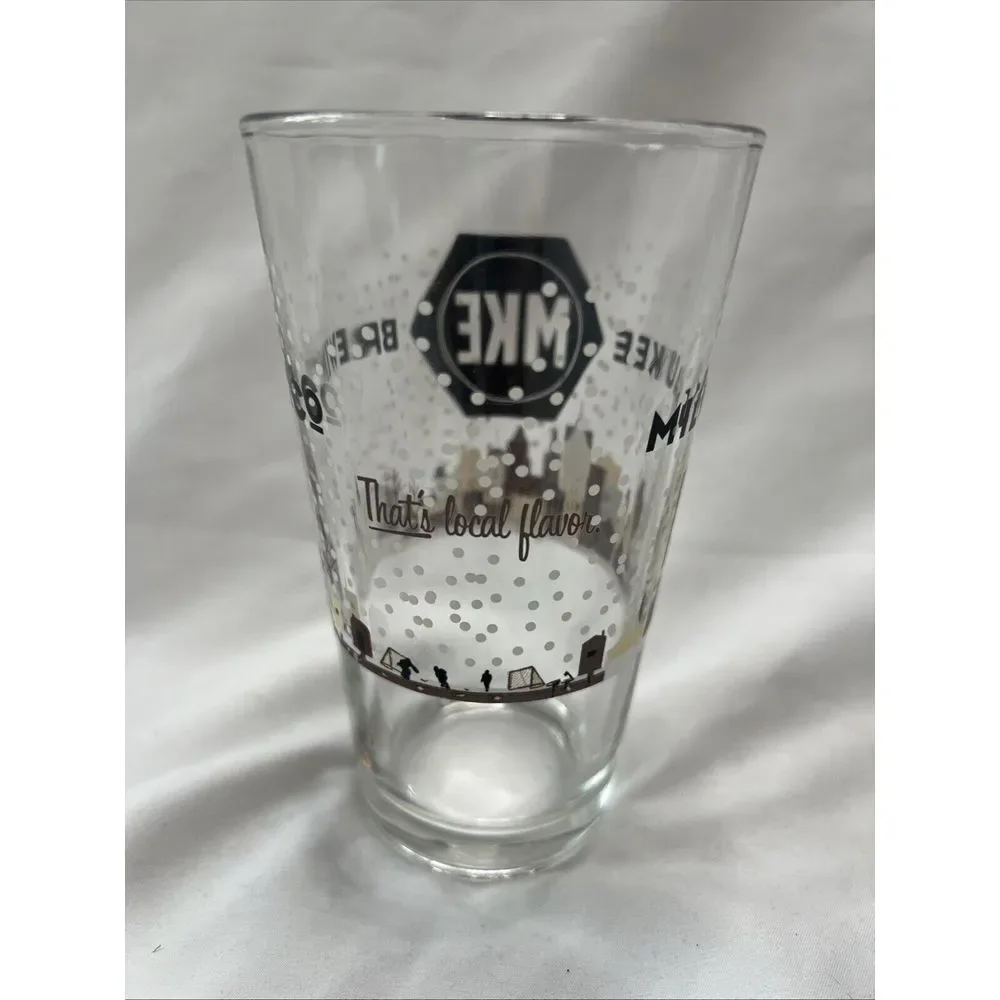 Milwaukee MKE Brewing Co City of Milwaukee‎ Pint Beer Glass